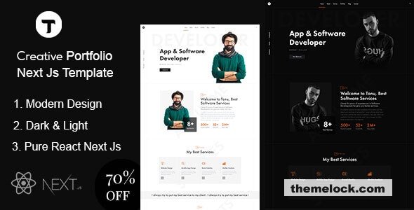 Tonu - Creative Portfolio Next Js Template
