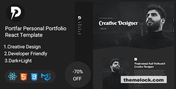 Portfar - Personal Portfolio React Template