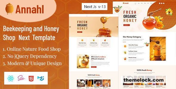 Annahl - Beekeeping and Honey Shop Next Js Template