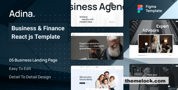 Adina - Business & Finance React js Template
