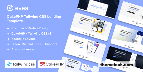 Evea - CakePHP App Landing Page Template