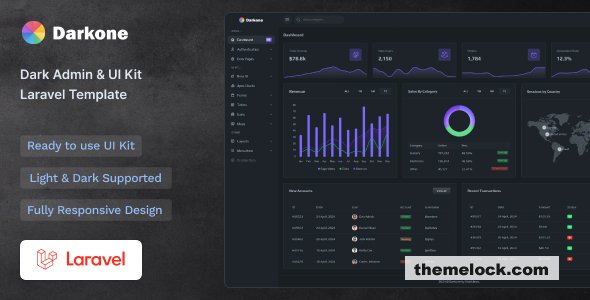 Darkone - Dark Admin Dashboard and UI Kit Laravel Template