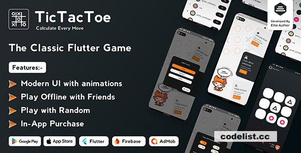 Tic Tac Toe v1.1.0 - The Classic Flutter Tic Tac Toe Game