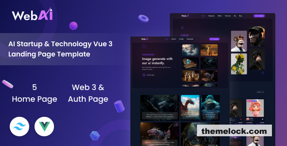 WebAi - AI Startup & Technology Vue 3 Landing Page Template