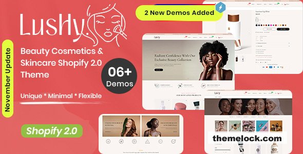 Lushy v1.3 - Beauty Cosmetics & Skincare Shopify 2.0 Theme