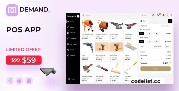 On-Demand24 POS + Order & Service Management (IOS, Android, Desktop) v2024-2