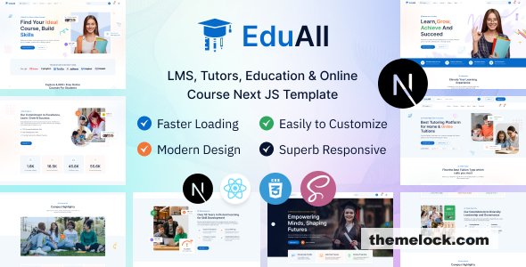 EduAll - Education & Online Course LMS Tutors React Next JS Template