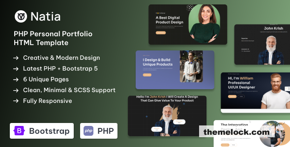 Natia - Personal Portfolio PHP Template