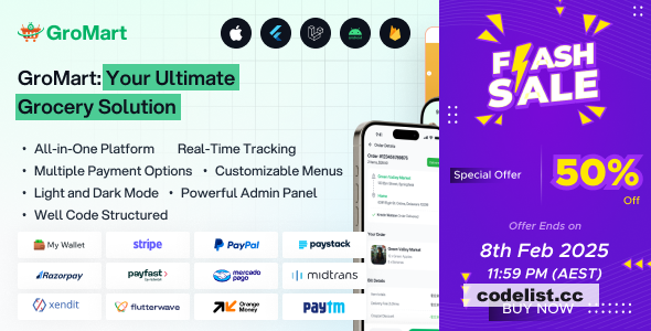 GroMart v4.2 - Grocery Store App - Multivendor Grocery Flutter App