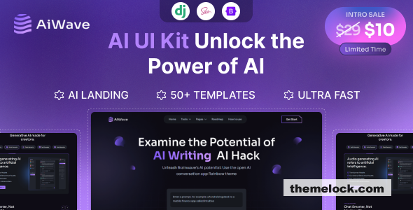Aiwave – Django 5 - AI SaaS Website + Dashboard UI Kit