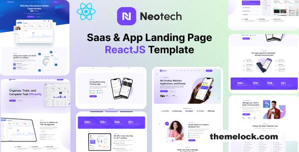 Niotech - Saas & App Landing Page ReactJs Template