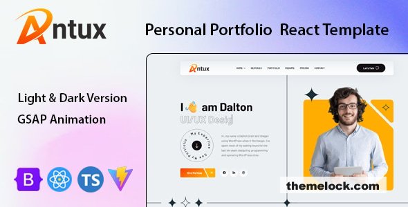 Antux - Personal Portfolio React Template