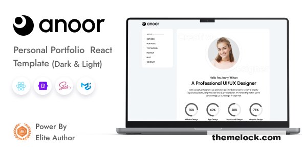 Anoor - Personal Portfolio React Template
