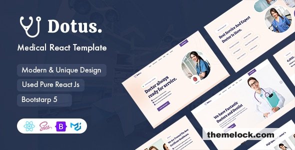 Dotus – Health & Medical React Template