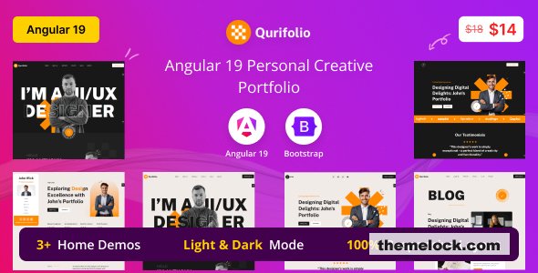 Qurifolio - Angular 19 Personal Creative Portfolio
