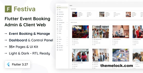 Festiva - Flutter Event Booking Admin & Client Web