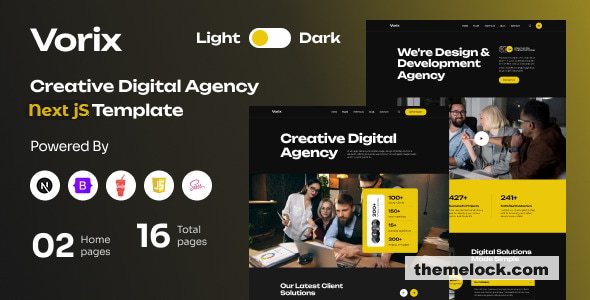 Vorix – Creative Digital Agency React Next JS Template