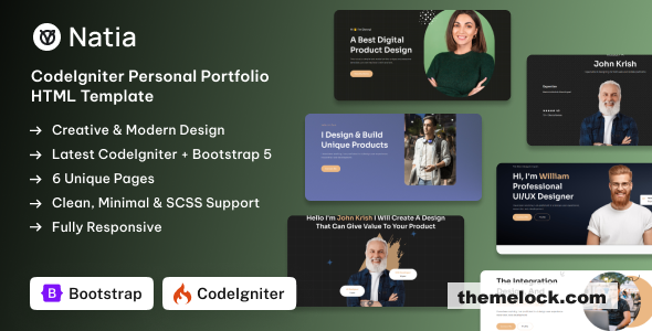 Natia - Personal Portfolio Codeigniter Template