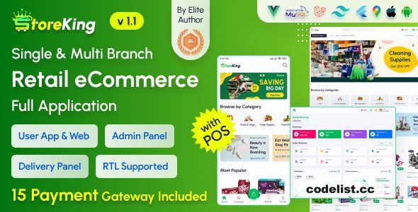 StoreKing v1.1 - eCommerce App with Laravel Website & Admin Panel with POS - nulled