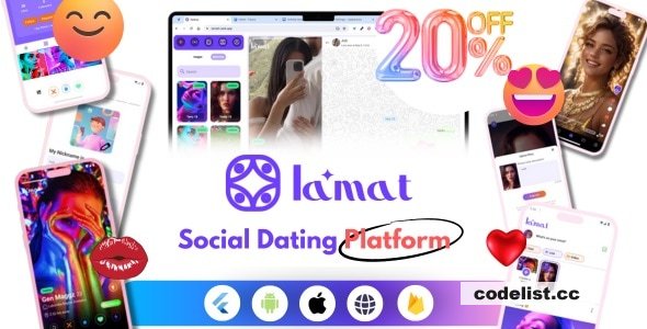 Lamat v3.2.0 - Ultimate Online Dating Platform, Video Dating, Live Stream | tinder tiktok tango instagram