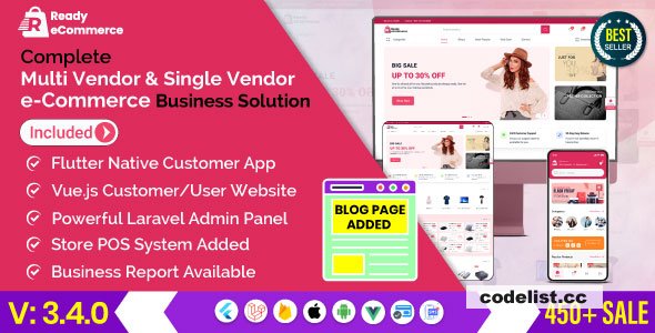 Ready eCommerce - Complete Multi Vendor eCommerce Mobile App, Customer Website with Store POS - 13 April 2025