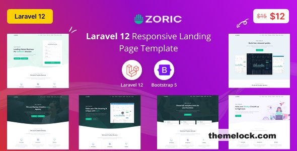 Zoric - Laravel 12 Responsive Landing Page Template