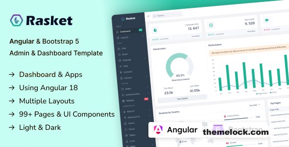 Rasket - Angular & Bootstrap Admin Dashboard Template
