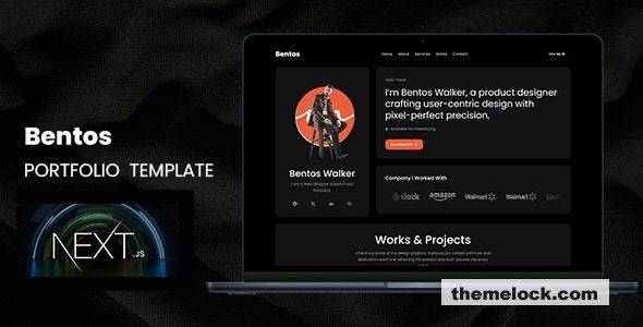 Bentos - Personal Portfolio Next JS Template