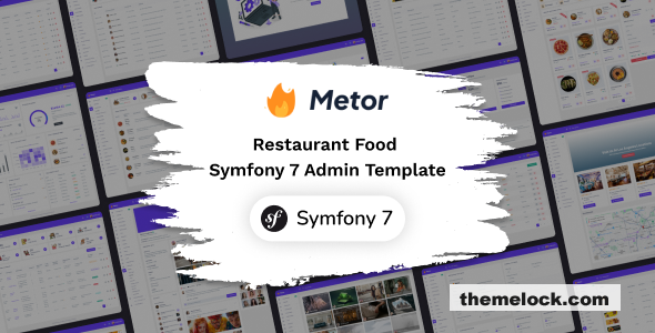 Metor - Symfony 7 Restaurant Food Admin Dashboard Template