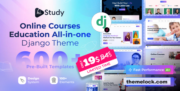 HiStudy - Online Courses & Education Django 5 Template