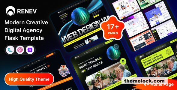 Renev - Modern Creative Digital Agency Flask Template