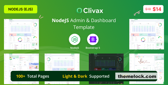 Clivax - NodeJS Admin & Dashboard Template
