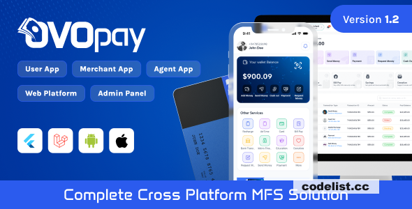 OvoPay v1.6 - Complete Cross Platform MFS Solution