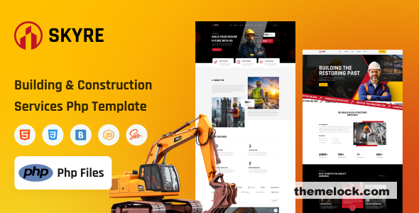Skyre – Building & Construction Services PHP Template