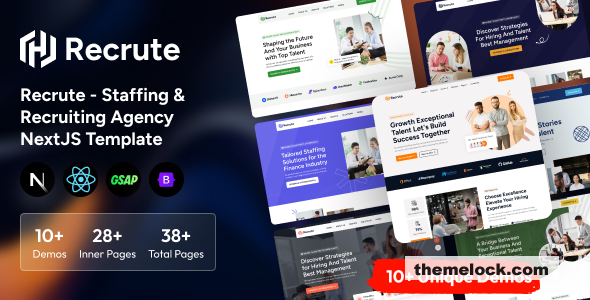 Recrute - Staffing & Recruiting Agency NextJS Template