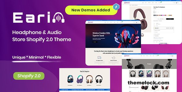 Earin - Headphone & Audio Store Shopify 2.0 Theme