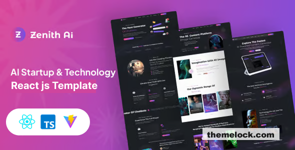 Zenith AI - AI Startup & Technology React JS Template