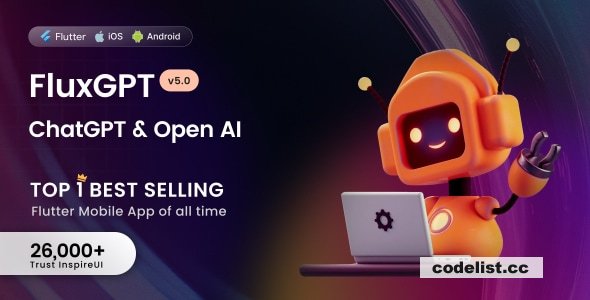 FluxGPT v5.4.0 - Powerful ChatGPT, OpenAI Writing Assistant & Image Generator - Flutter Full App