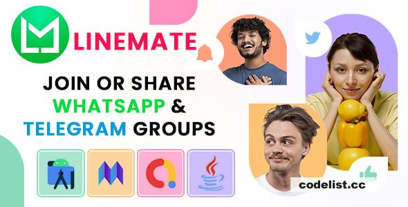 LineMate v8.0 - Unlimited WhatsApp & Telegram Groups Link