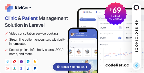 KiviCare(TM) v1.8.1 - Clinic Management System - Laravel & Flutter