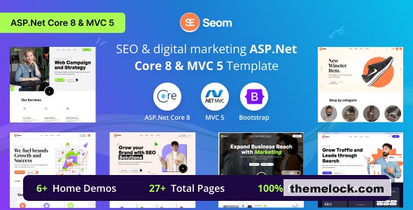 Seom - SEO & digital marketing ASP.Net Core & MVC Template