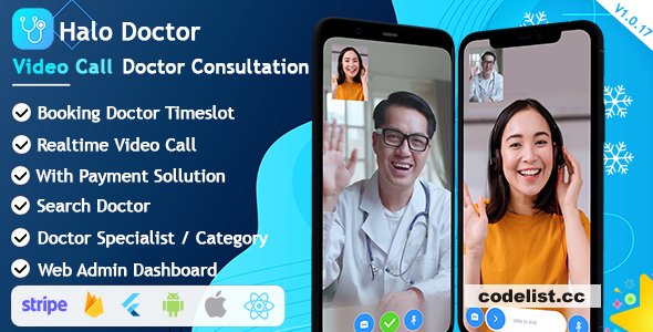 Halo Doctor v1.2.5 - Video Call Doctor Booking Appointment Timeslot with Firebase