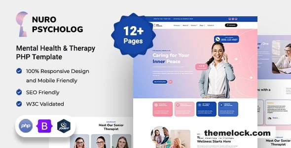 Nuro – Mental Health & Therapy PHP Template