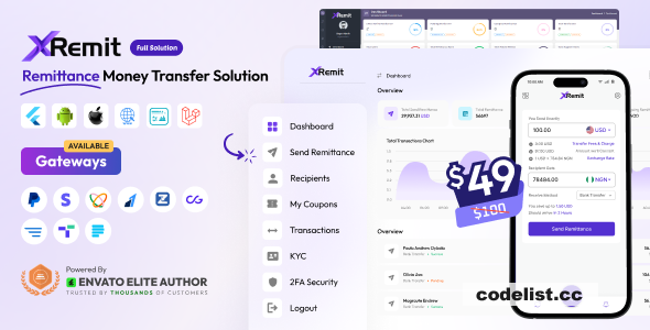 XRemit v2.6.0 - Remittance Money Transfer Full Solution - nulled
