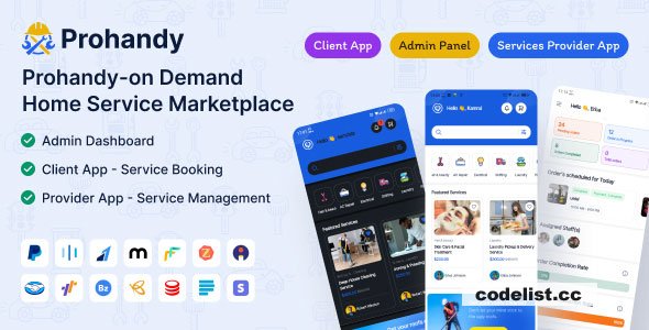 Prohandy v1.0.5 - On-Demand Handyman & Home Service Provider Marketplace Platform