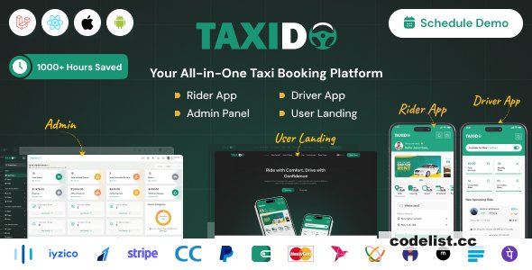 Taxido - InDrive - Grab - Uber Clone - 14 June 2025