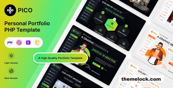 Pico - PHP Personal Portfolio Template
