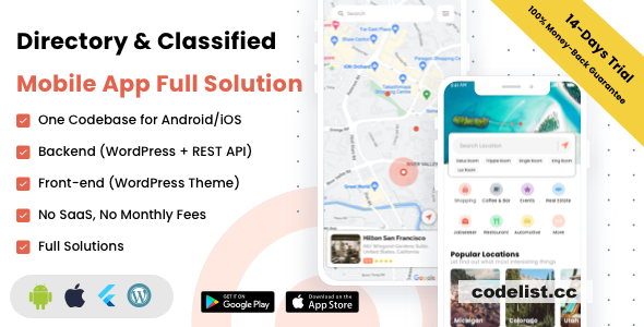 Listar FluxPro v1.3.5 - Directory & Classified Mobile App Full Solution