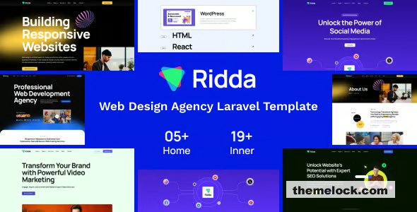 Ridda - Web Design Agency Laravel Template