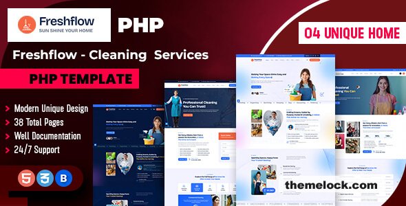 Freshflow - Cleaning Services PHP Template